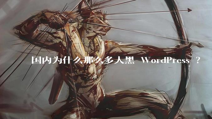 国内为什么那么多人黑 WordPress ？